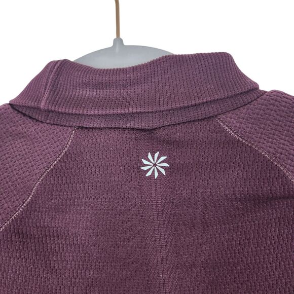 ATHLETA Top Womens Small Spiced Cabernet Flurry Seamless Turtleneck Top Shirt - Picture 9 of 12